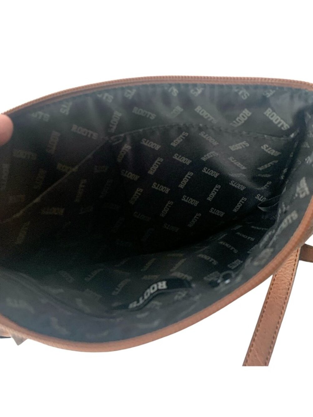 Vintage Roots Brown Crossbody Bag Faux Leather Long Strap - Picture 5 of 9